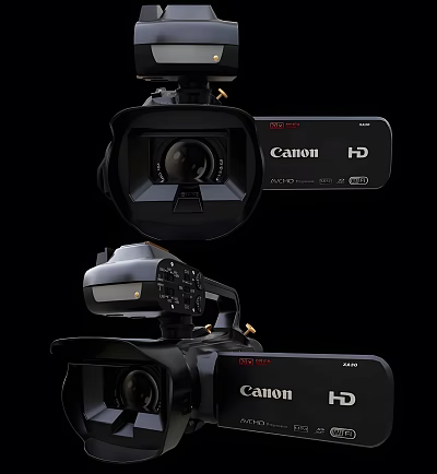 Smart Canon HD Video Cameras Displayed From Angles 3d model Smart Canon HD Video Cameras Displayed From Angles 3d model