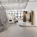Modern Wedding Dress Shop Interior With Bridal Gowns Display Mirrors And Pendant Lighting
