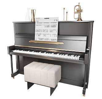 Modern Piano 3d model