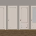 White Interior Doors With Various Designs And Ornate Details In Room