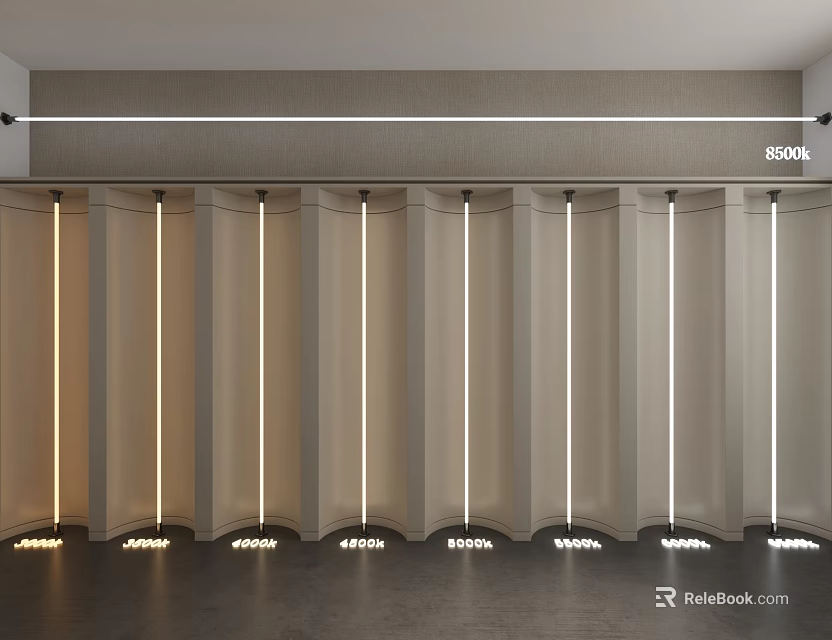 Modern Decorative Strip Lights For Indoor Partition Wall Interior Decoration With Soft Lighting 3d model 