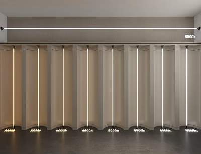Modern Decorative Strip Lights For Indoor Partition Wall Interior Decoration With Soft Lighting 3d model