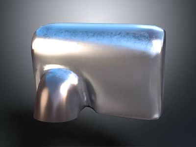 Electronic Appliance Metal Component With Smooth Shiny Surface And Durable Design 3d model