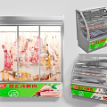 Commercial Display Freezers With Glass Door For Fresh Meat Storage And