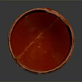 Red Hand Carved Ceramic Bowl Sculpture With Textured Surface And Vibrant Red Color
