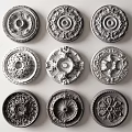 Assorted Styles of Decorative Ceiling Medallions with Ornate Patterns and Intricate Details