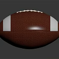 Brown And White Football With Stitched Surface And Shiny Reflection