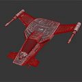 Futuristic Spacecraft Design For Space Exploration With Sleek Structure Multiple Engines And Metallic Texture