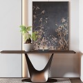 New Chinese Style Green Plant Decorative Painting 3d model