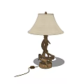 American shaped table lamp table lamp 3d model