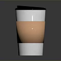 Disposable Paper Coffee Cup With Black Lid Brown Sleeve And White Body Design
