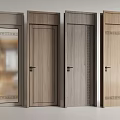 New Chinese style single door 3d model
