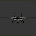 Military Fighter Jet Model With Gray Body And Detailed Weapon Design Features