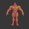 Muscular Male Character 3D Model With Strong Physique And Superhero Features