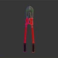Red Manual Bolt Cutter Tool with Long Handles Heavy Duty Cutting Equipment