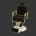 Dark Brown Leather Massage Chair With Metal Frame Footrest And Round Base