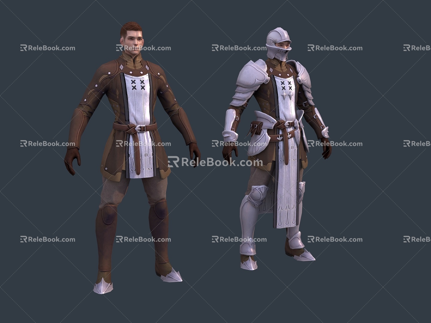 Medieval Knight Soldier Warrior Warrior Second Age Samurai Armor Soldier Handsome Mercenary 3d model