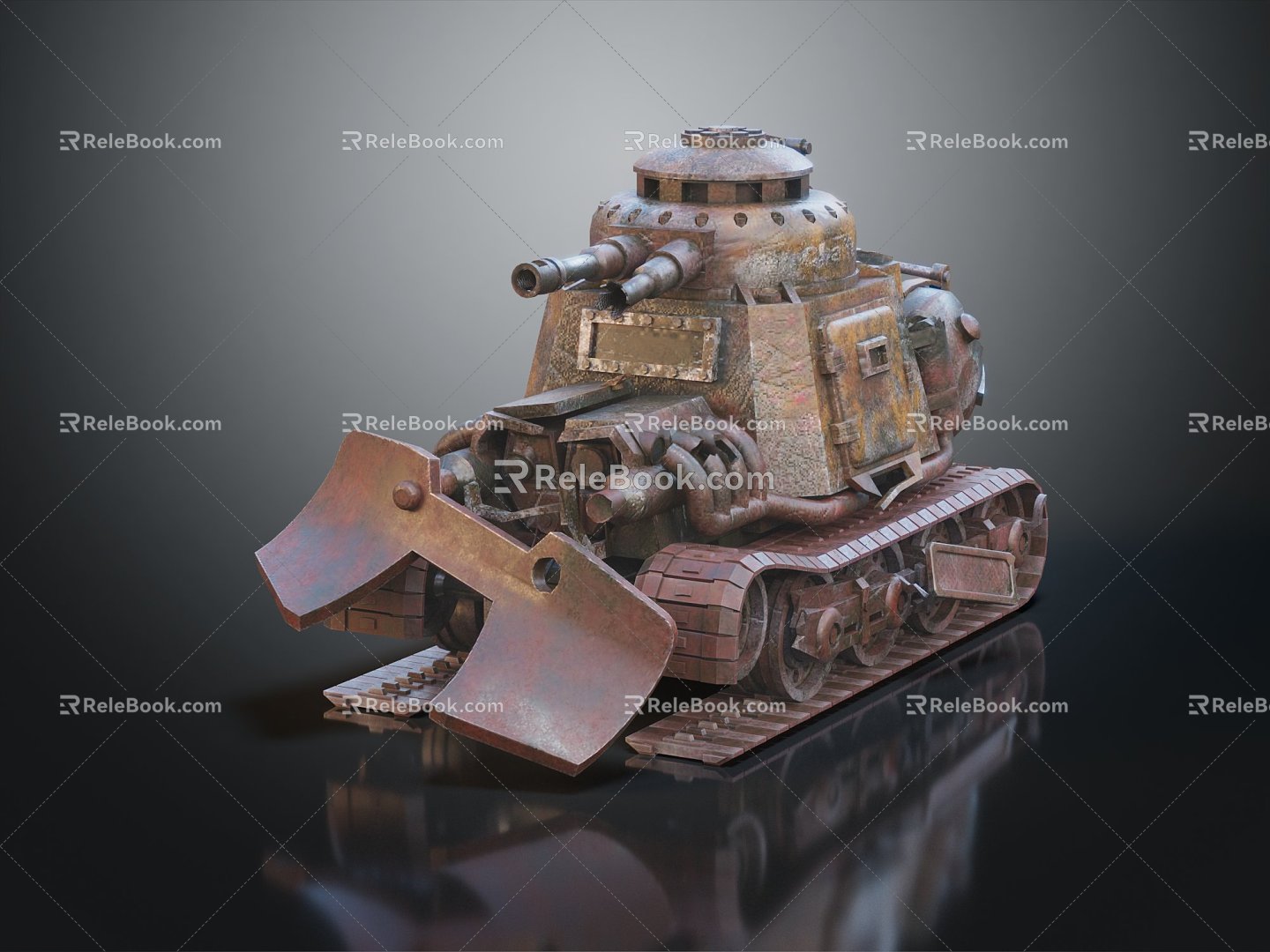 CARTOON TANKS INDUSTRIAL LOFT TANKS 3d model