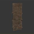 Simple Rustic Wooden Platform Frame With Planked Top And Green Based Posts