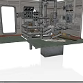 Industrial Equipment Setup In Factory With Pipes Valves And Control Panels