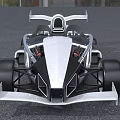 Sleek Sports Race Car With Streamlined Body Rear Wing And Open Cockpit