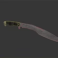 Military Tactical Weapon Knife Featuring Black Handle Serrated Blade On Smooth Reflective Surface