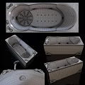Modern White Bathtubs with Whirlpool Jets and Various Freestanding Designs for Bathroom Interior