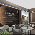 Modern Exhibition Hall Design for Nengjian Qingyufu with Glass Facade and Interior Furniture