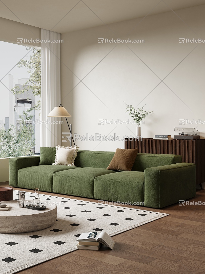 Silence Minimal Sofa Silence Combination 3d model