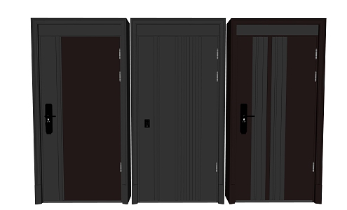 Modern security door 3d model