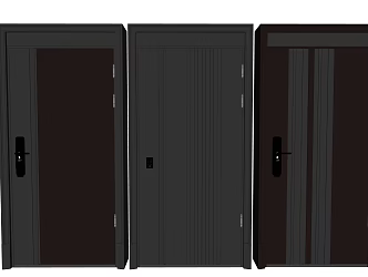 Modern security door 3d model