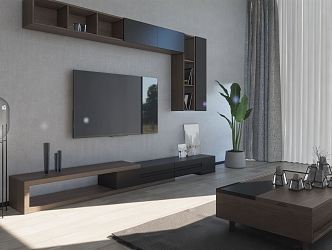 Modern TV Cabinet TV Cabinet Coffee Table Combination 3d model