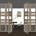Silent glass partition 3d model