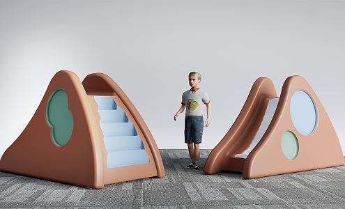 Modern Slide Children's Indoor Slide 3d model