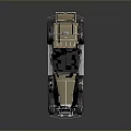 Vintage Classic Car With Brown Black Exterior Convertible Top And White Wall Wheels