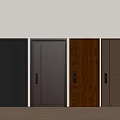 Various Design Wooden Hinged Doors Interior With Different Colors And Textures 3d model