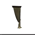 Elegant Beige Damask Curtains With Decorative Tassels And Tiebacks
