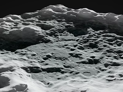 Vast Barren Moon Landscape With Rugged Craters And Dusty Lunar Terrain 3d model