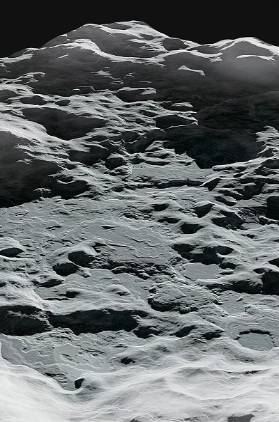Vast Barren Moon Landscape With Rugged Craters And Dusty Lunar Terrain 3d model
