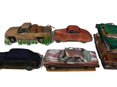 Industrial LOFT car scrap car 3d model