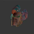 Intricate Mechanical Bird Sculpture Featuring Blue Copper Body And Metallic Wings