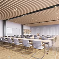European-style conference hall lecture hall conference room platform lecture 3d model