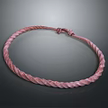 Pink Twisted Rope Circular Sculpture With Artistic Woven Texture Design