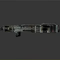 Sci Fi Weapon With Intricate Mechanical Design And Shiny Metal Components