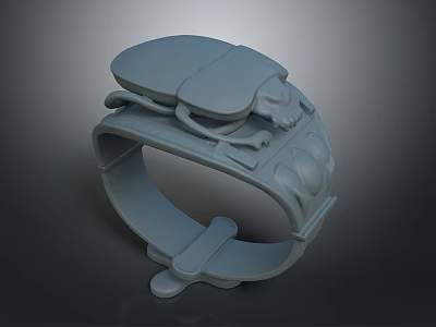 Stylish Beetle Design Ring 3D Model Fashion Accessory Unique Jewelry Piece 3d model