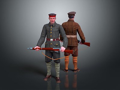 Soldiers World War II Soldiers World War II German Soldiers World War II German Soldiers Military Mercenaries model