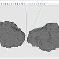 asteroid meteorite 3d model