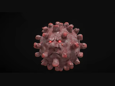 Modern virus New coronavirus 3d model
