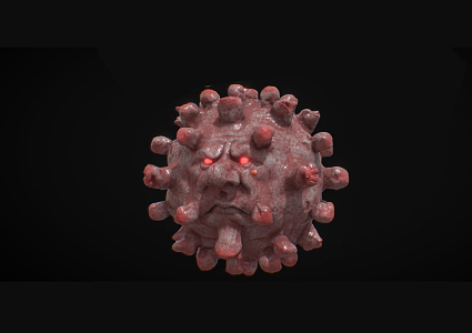 Modern virus New coronavirus 3d model