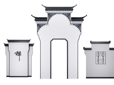 Chinese Wall Eaves model